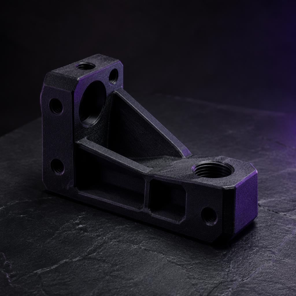 Black tough resin engineering bracket